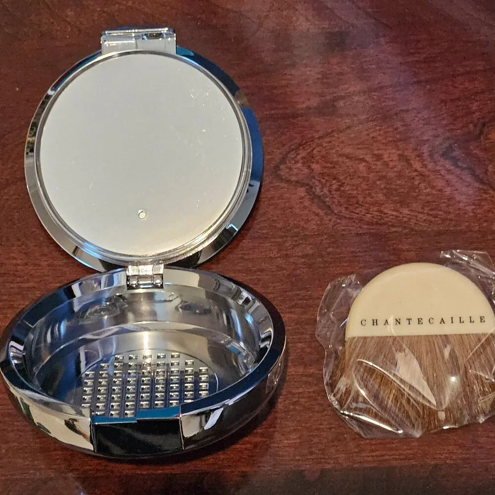 RARE LIMITED EDITION JAY STRONGWATER CHANTECAILLE CORAL CRYSTAL ENAMEL COMPACT